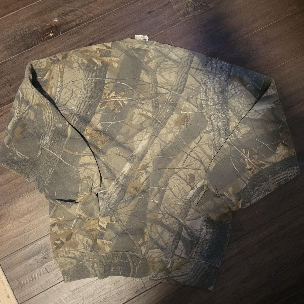 Vintage Realtree Jerzees Camo Sweatshirt Mens large Hunting Crewneck 90s - Picture 4 of 5